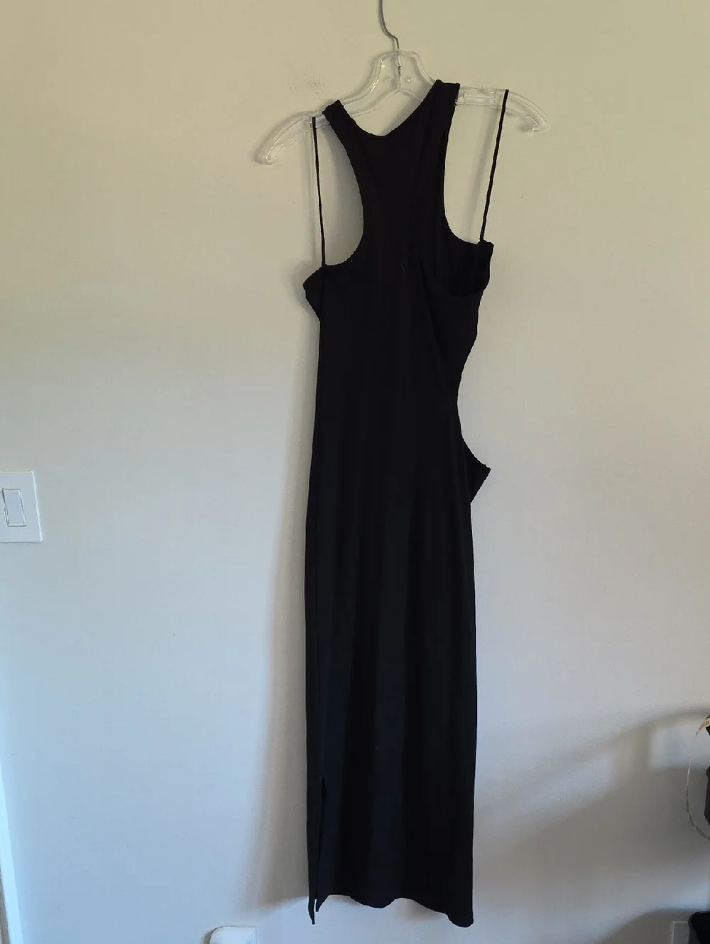 & OTHER STORIES | Cut Out Midi Dress Black Asymmetric Sz 8 - Picture 6 of 6